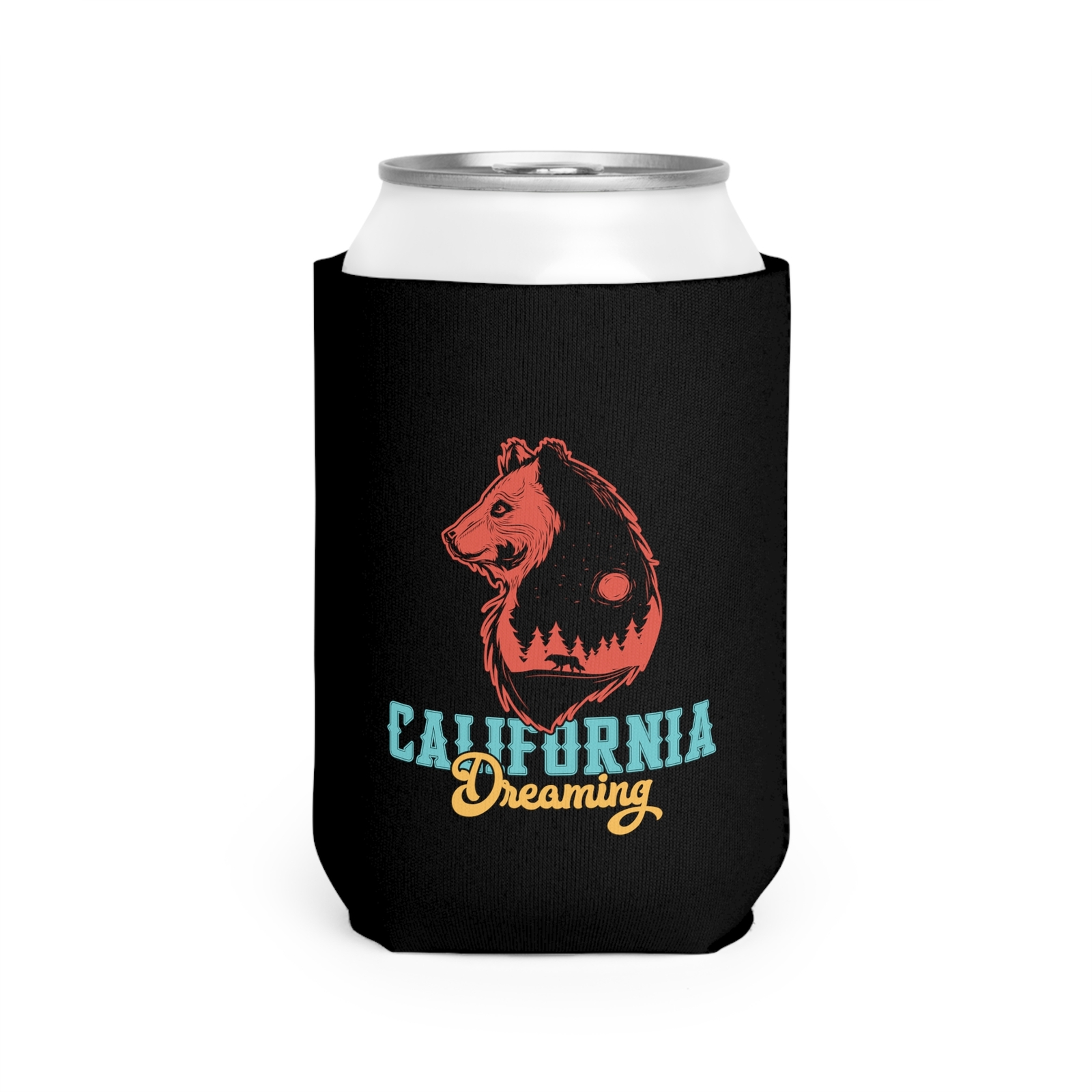 California Dreaming - Black Can Cooler Sleeve