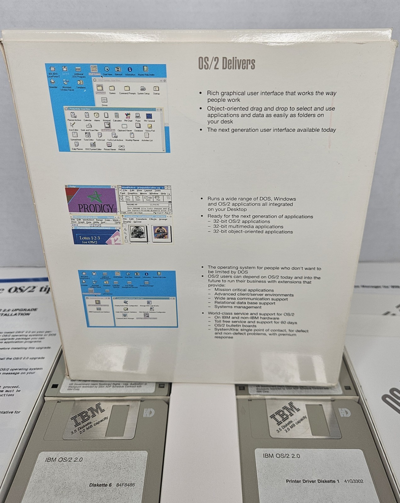 Vintage IBM OS/2 2.0 Full Version 3.5" in Original Box