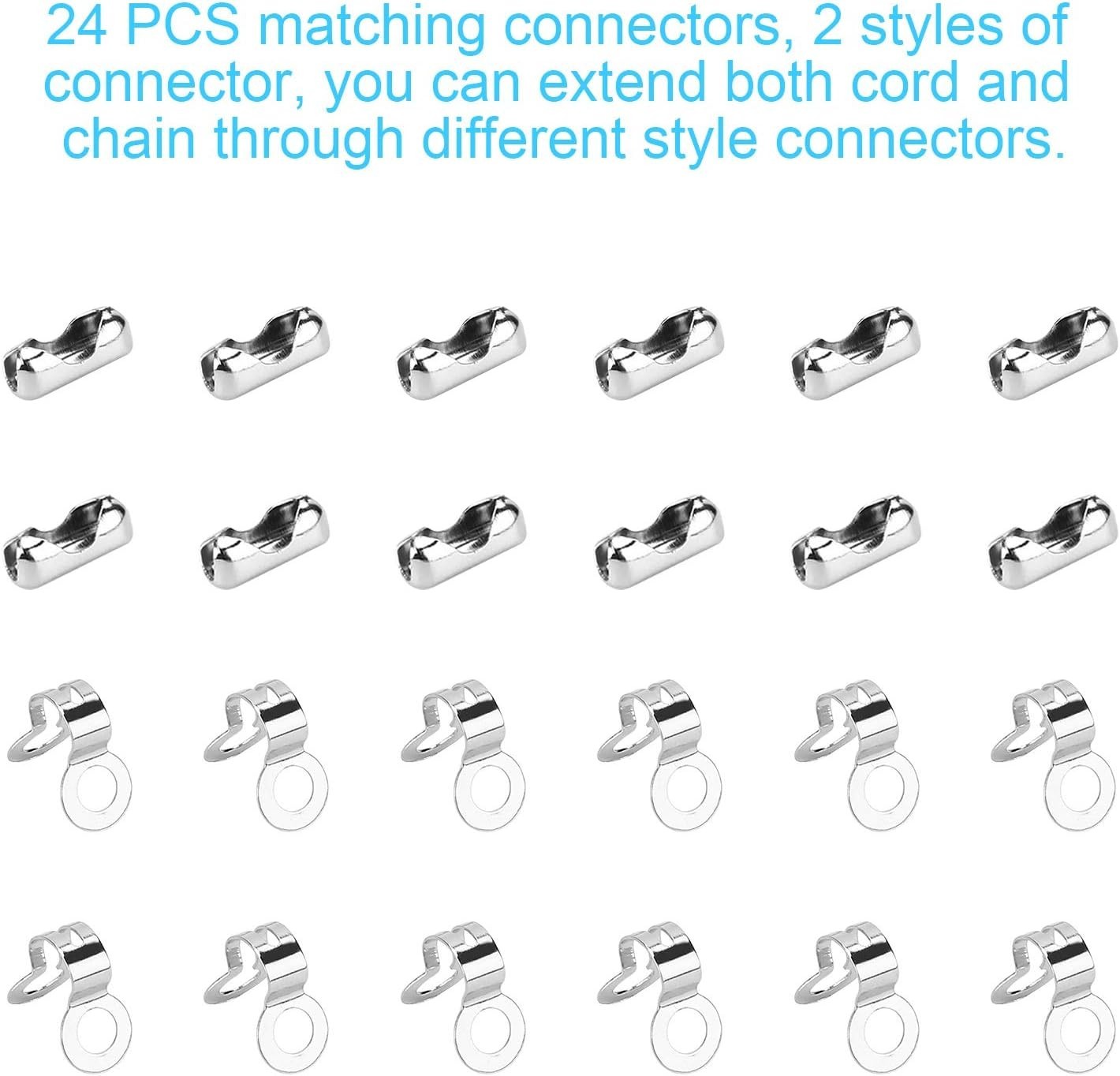 200 Inch Ceiling Fan Pull Chain Upgrade Rust Proof 3.2mm Beaded Pull Chains