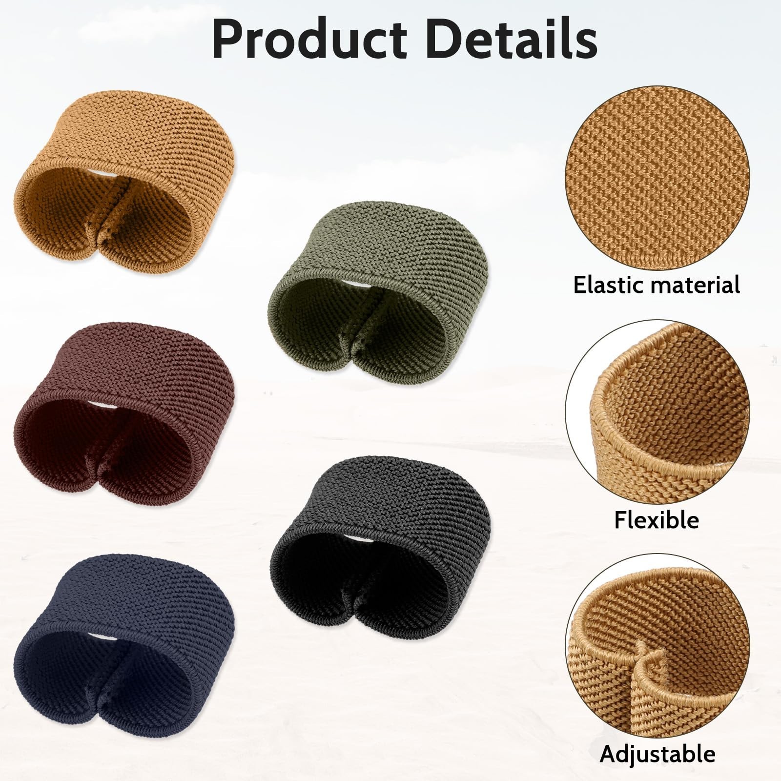Bewudy 10 Pack Elastic Belt Keeper Strap, Nylon Canvas Web Belt Elastic Loop ...