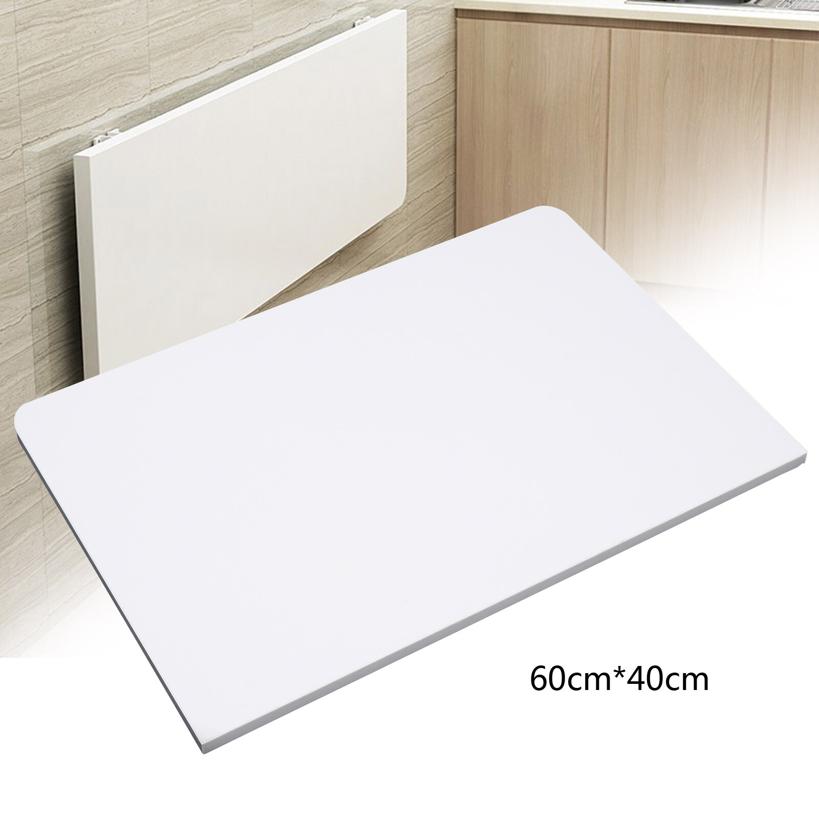 Wall Mounted Table Folding 60x40cm Floating Laptop Desk Fold-Down Work