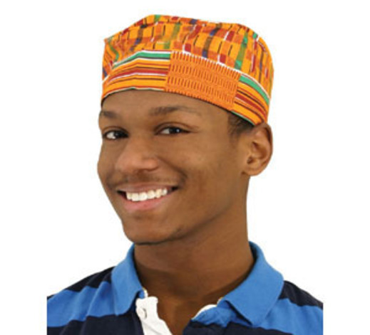 Kente Koofi African Multi color Hat. Unisex  22 -24' Circumference.