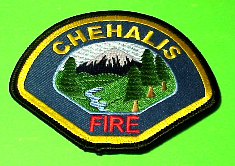CHEHALIS  WASHINGTON  WA  3 1/4" x 4" FIRE DEPT  PATCH  FREE SHIPPING!!!