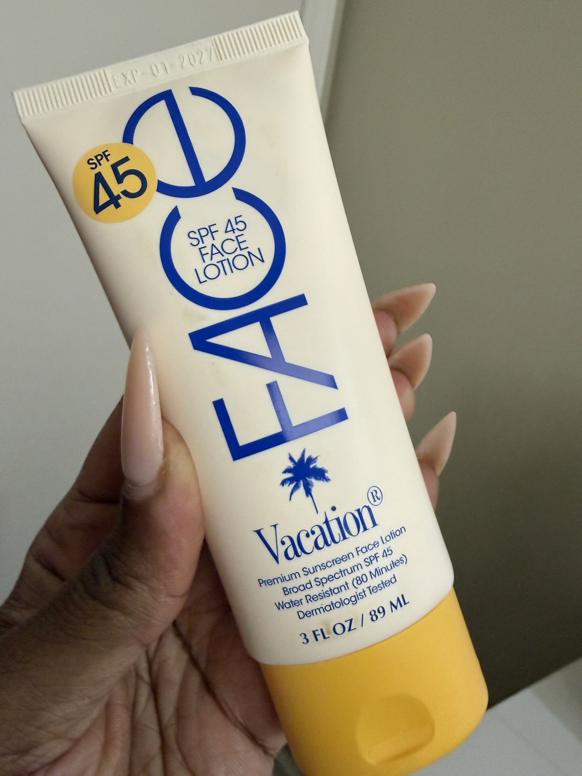 Vacation Inc Face Sunscreen SPF 45 Broad Spectrum Sunscreen