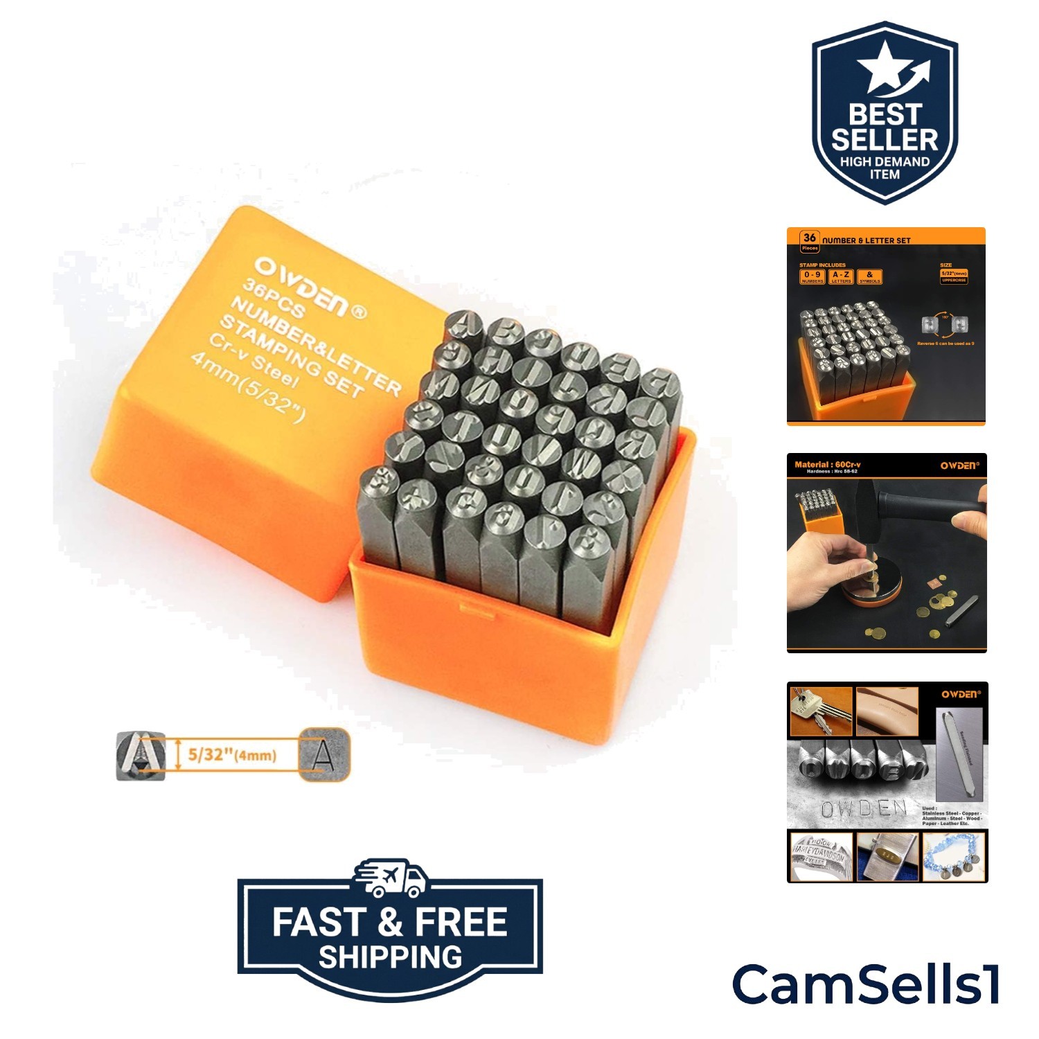 36Pcs Alloy Steel Metal Stamping Kit - Versatile DIY Jewelry Engraving Set