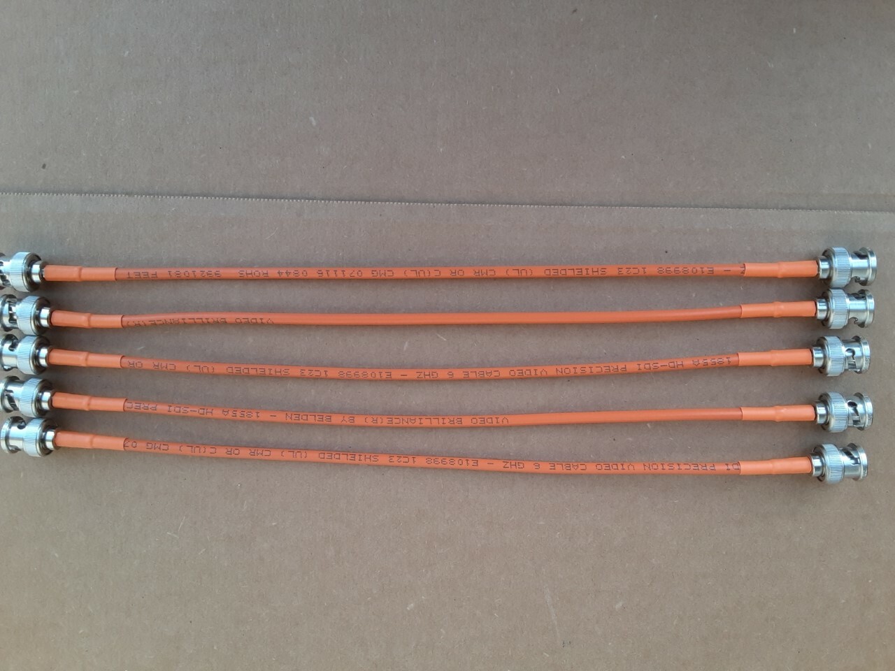 US MADE Belden 1855A HD-SDI Mini RG59 Video Cable BNC Male to BNC Male  5 Pack
