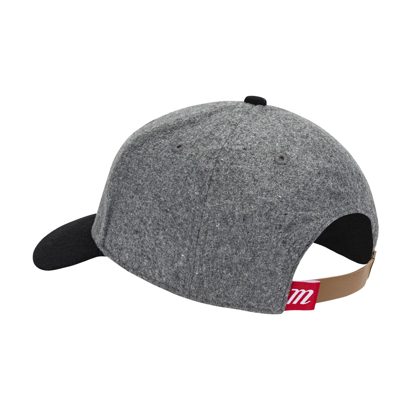 Marucci Clubhouse Flatbill Leather Strap Baseball/Softball Hat - Gray/Black