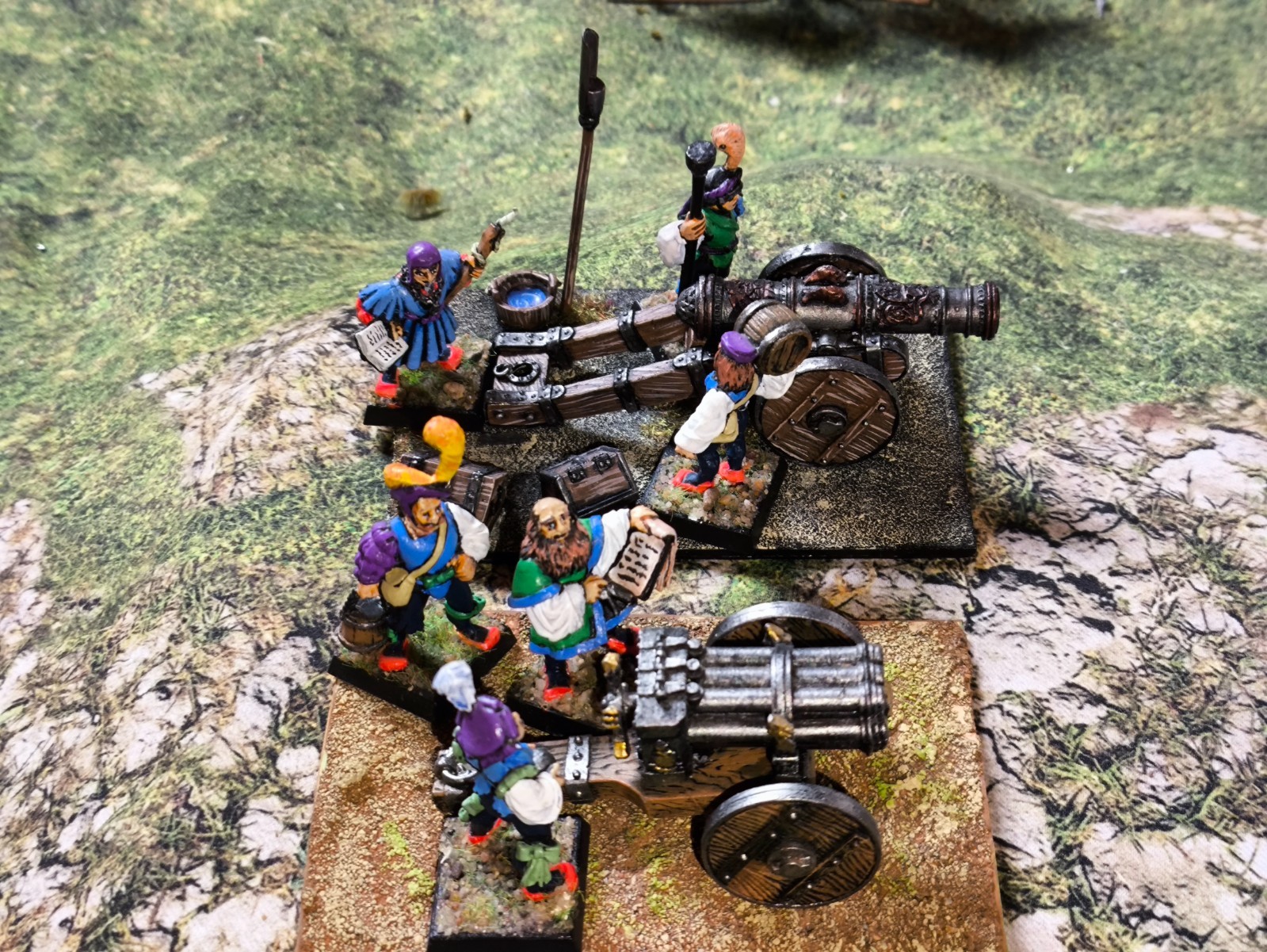 Warhammer Fantasy AOS Empire - 2 Cannon with Crew - Metal / state of art painted