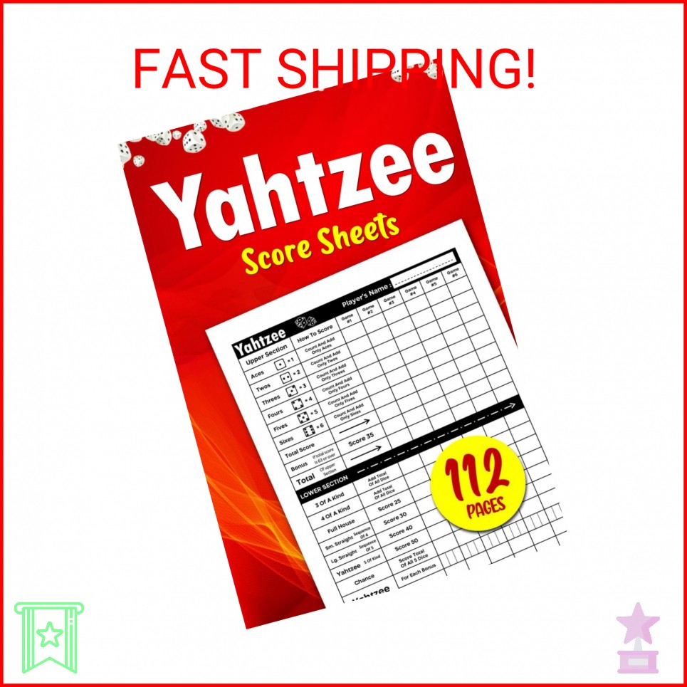 Yahtzee Score Pads: 660 Score Games For Scorekeeping - Yahtzee Score Sheets 6x9