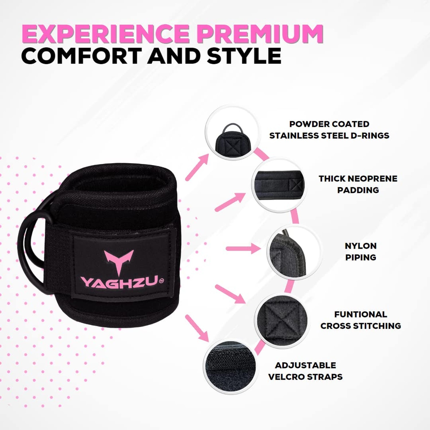 Ankle Straps for Cable Machines Women, Glute Kickback Cable Machine Attachmen...
