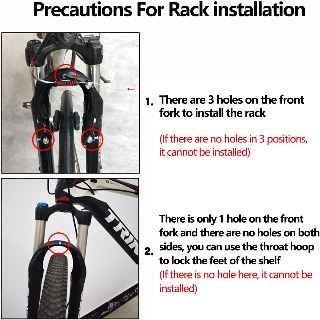Bicycle Front Rack, Bike Luggage Touring Carrier Racks 15KG Capacity Mountain...