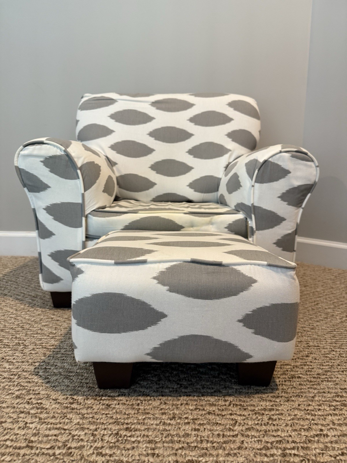 Kids Sofa Armchair Children Furniture Toddler Lounge Seat Living Room w/ Ottoman