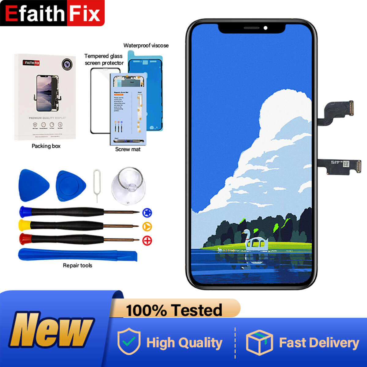 For iPhone 11 12 13 14 15 16 LCD OLED Touch Display Screen Digitizer Replacement