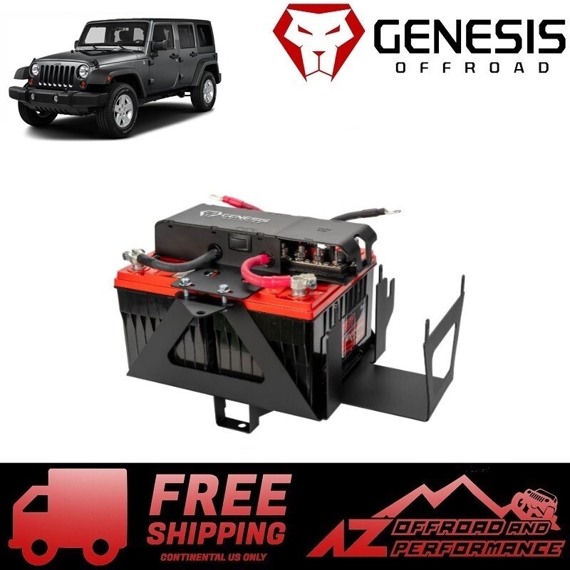 Genesis Offroad GEN 3 Group 34 Dual Battery Kit For 12-18 Jeep Wrangler JK JKU