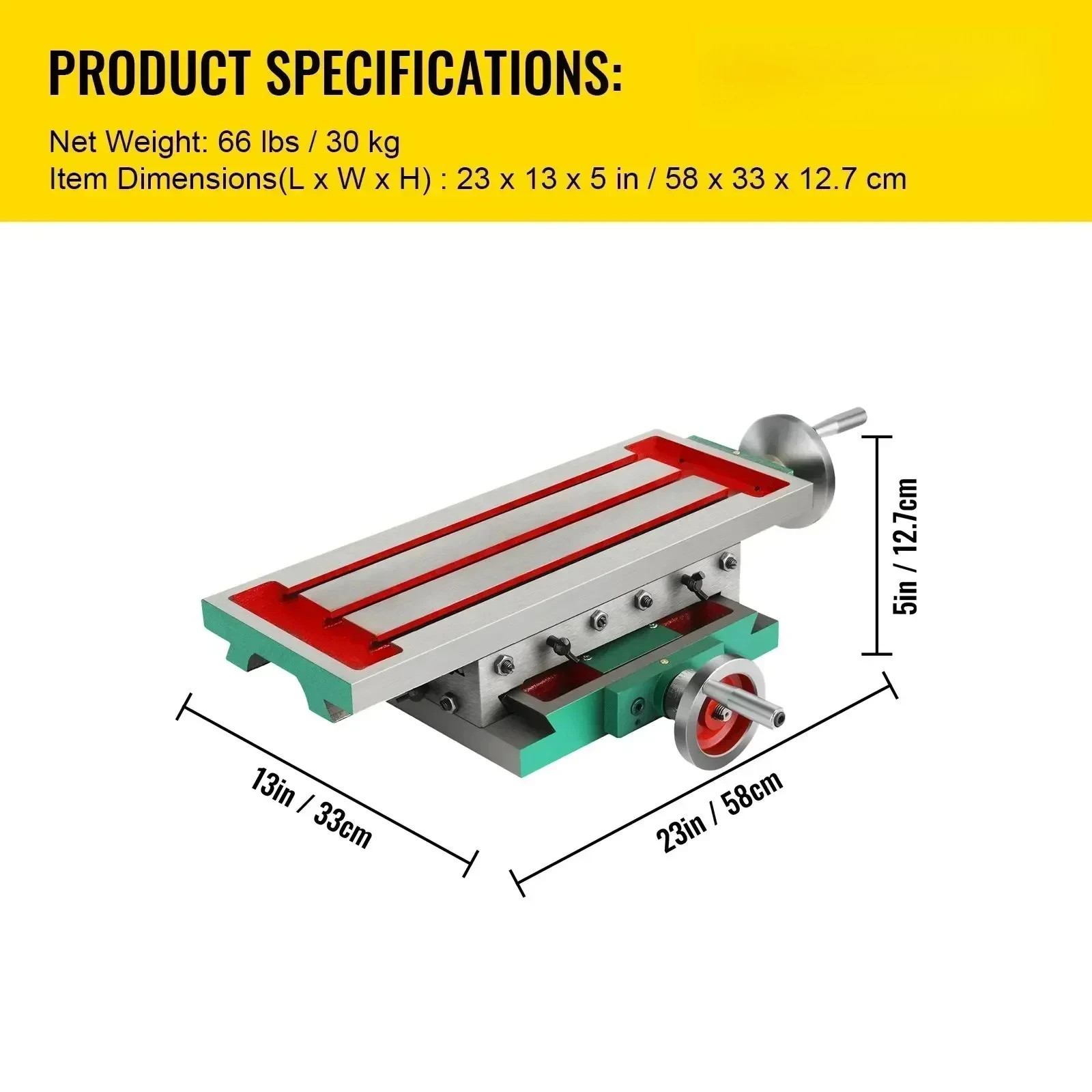 Milling Table Worktable Cross Milling Machine 17.7×6.7Inch Compound