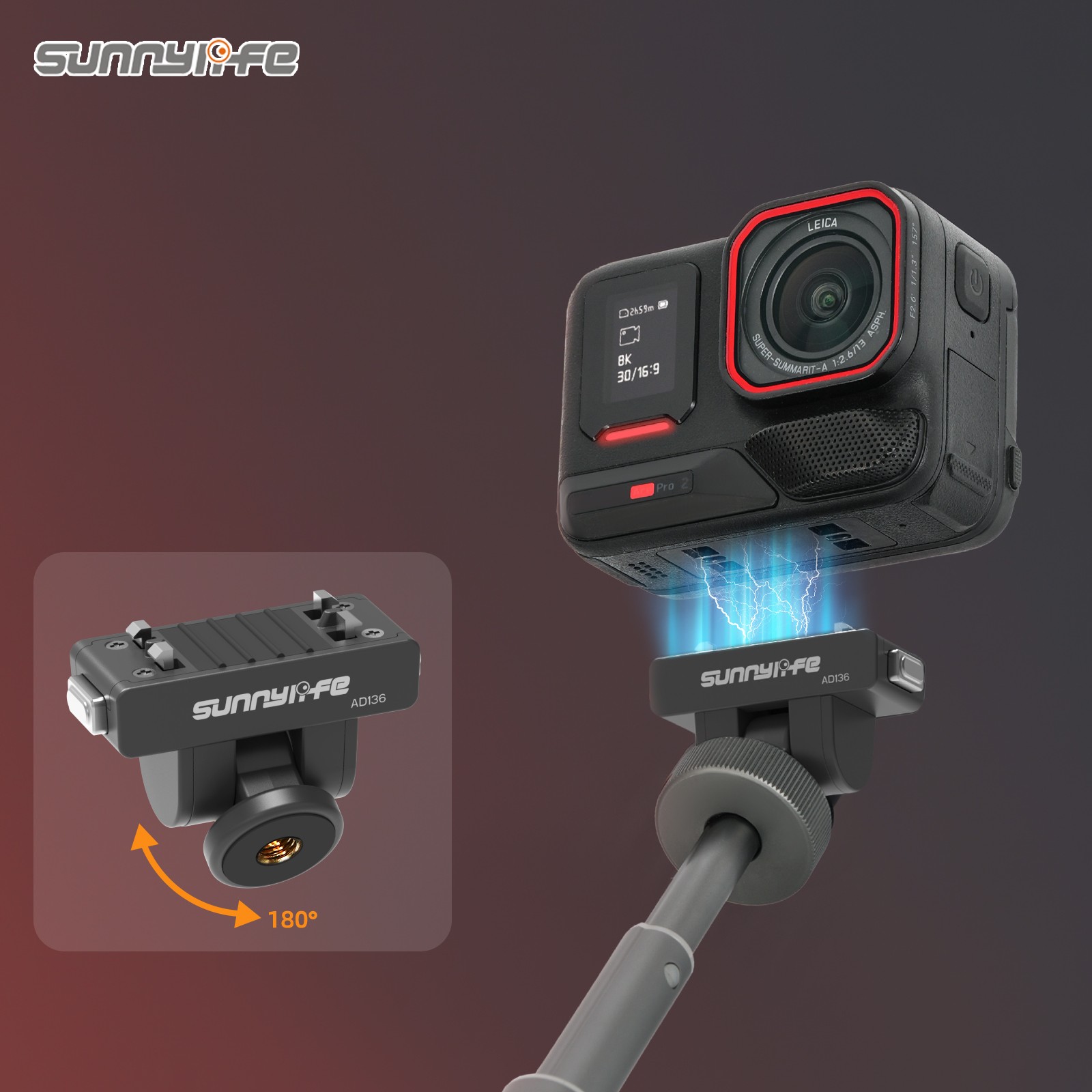 For Insta360 X4 Air X5 Ace Pro 2 1 Camera Magnetic Mount Adapter Quick Release