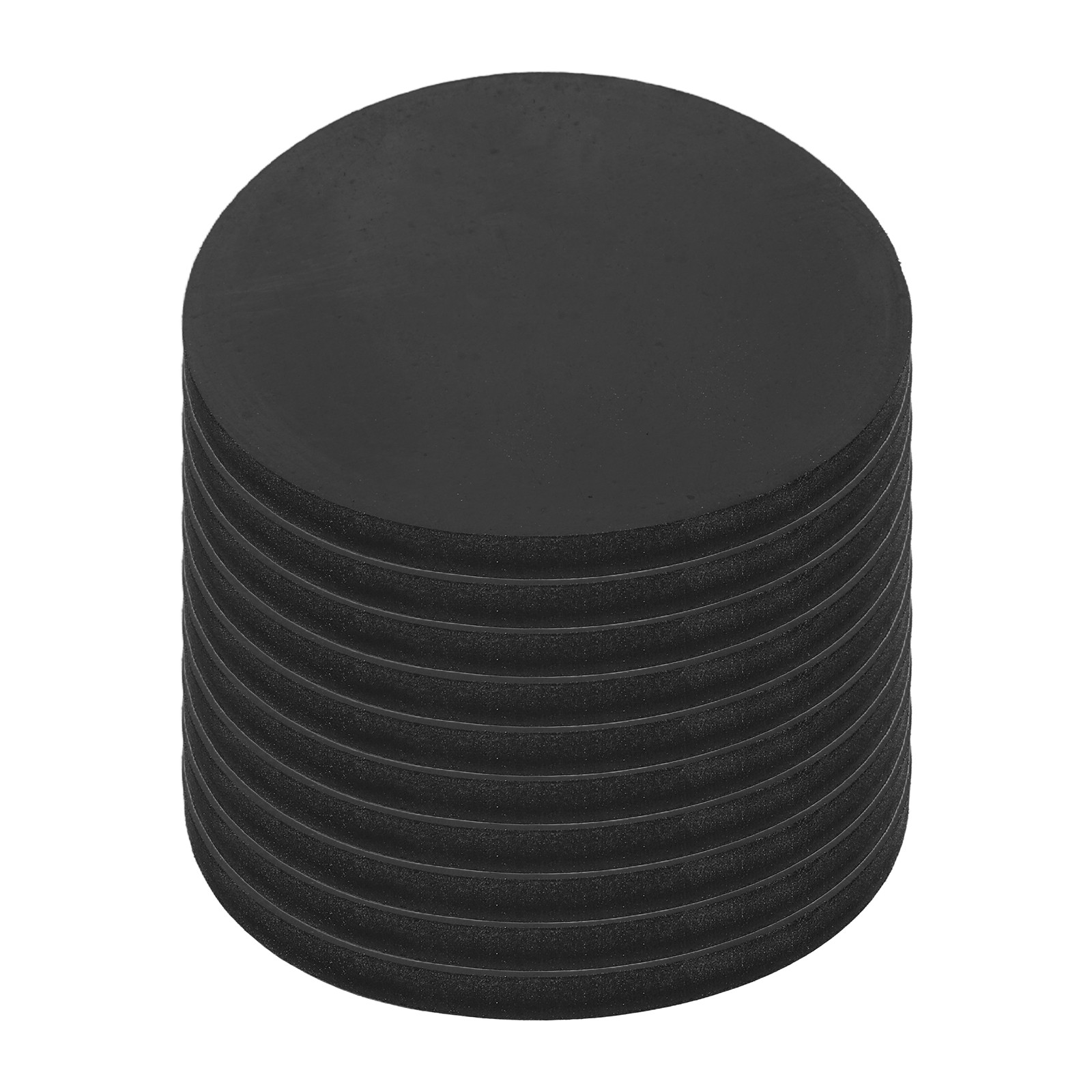 10Pcs Non Slip Furniture Pads, 90x6mm Round Rubber Furniture Grippers, Black