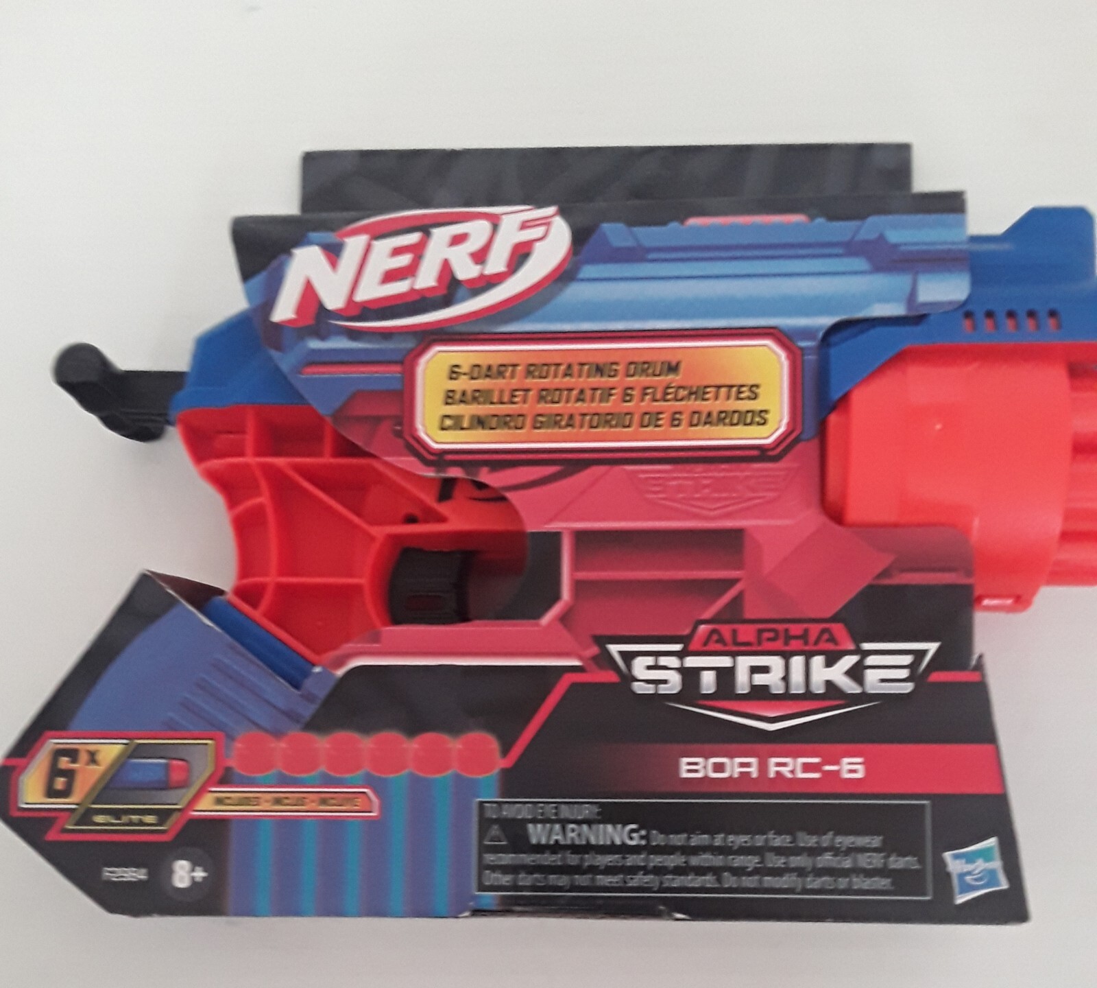 Nerf Gun Alpha Strike BOA RC-6 Hasbro Rotating Drum Darts