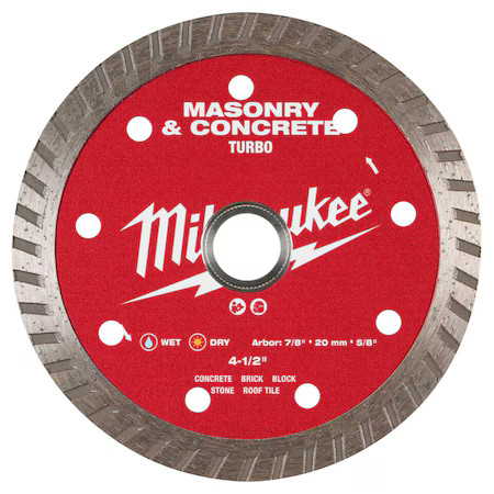 Milwaukee Tool 49-93-9404 4-1/2" Turbo Masonry & Concrete Diamond Blade