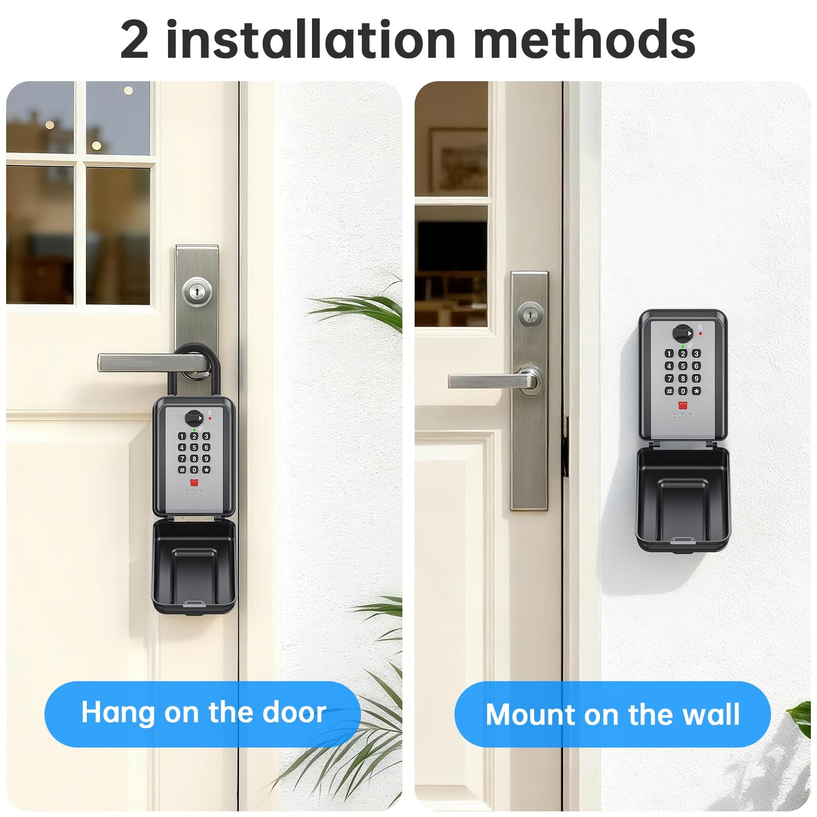MAILADA Key Lock Box,12 Digit Combination LockBox Keys,Resttable Code,Large