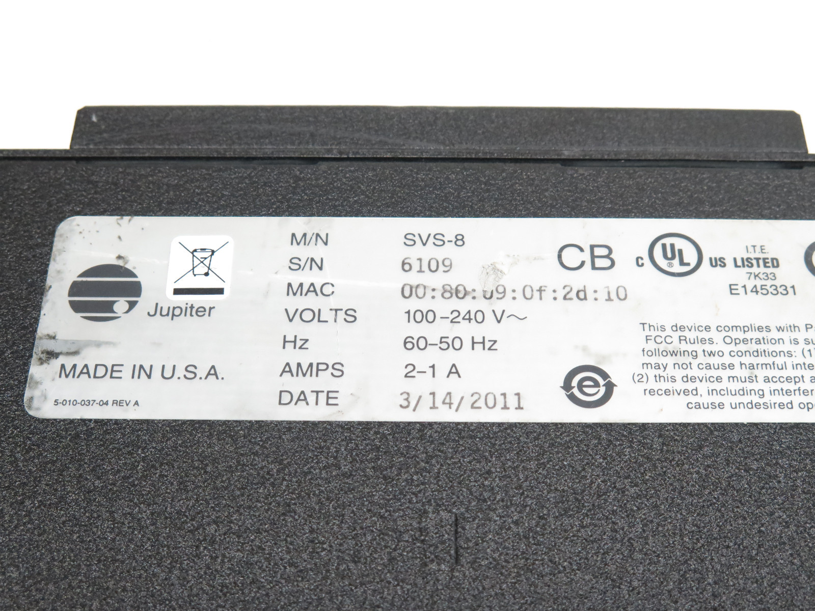 Jupiter SVS-8 Streaming Video System