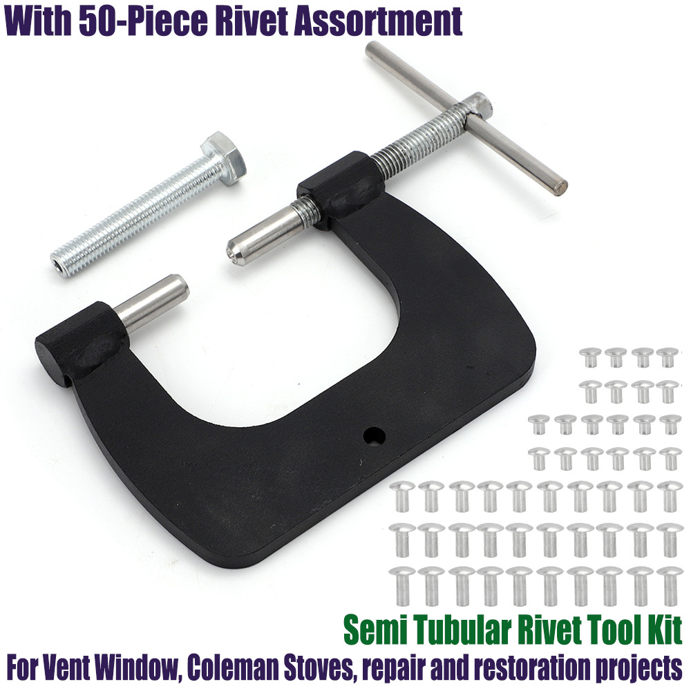 Semi Tubular Rivet Tool For 1/8" Semitubular Rivets Fixt Dies,Vent Window Fixed