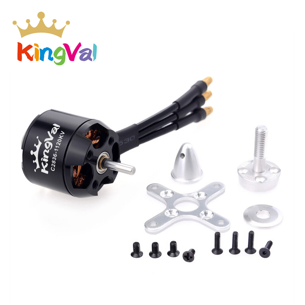 US SHIP KingVal 2836 1120/750KV Brushless Motor with Screw Kit for RC Fixed-wing