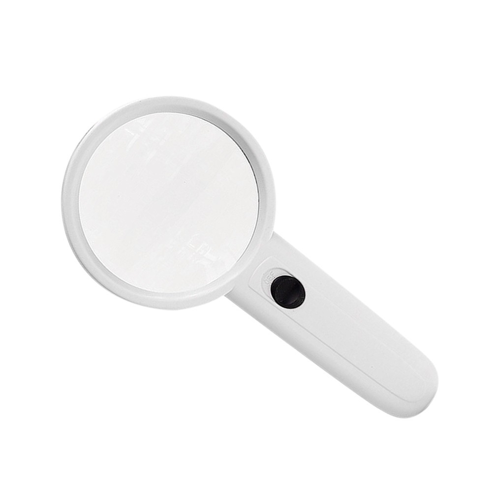 3X Led Glass With Plastic Handle Lightweight Handheld Magnifier