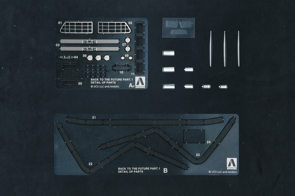 Aoshima 1/24 Time Machine from Back to the Future Detail up Parts set