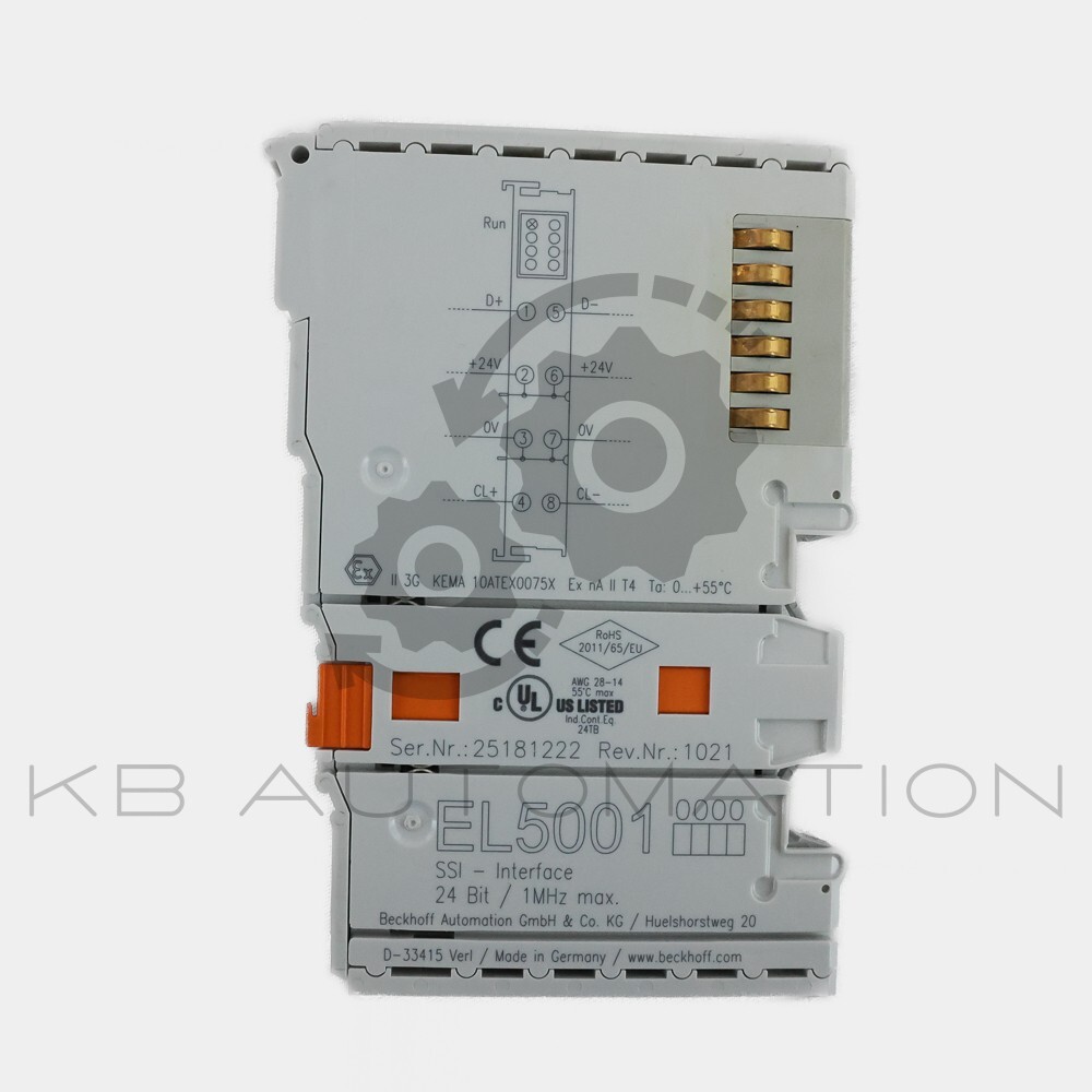 Beckhoff Automation EL5001 EtherCAT Terminal, 1-channel encoder interface, SSI