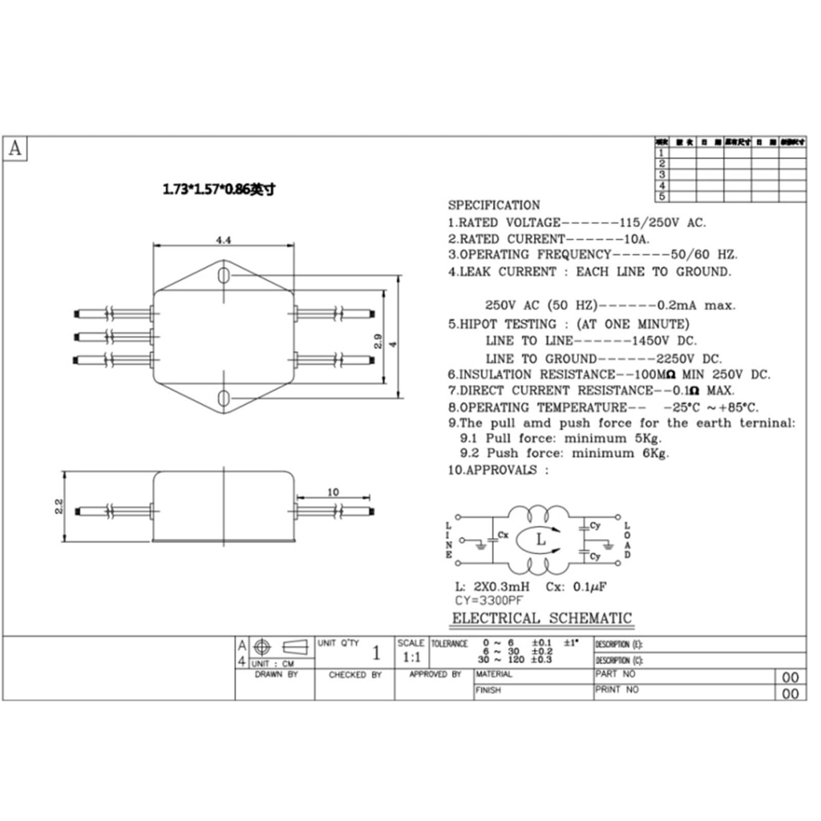 Noise Suppressor Power EMI Filter Termianl Single-Phase Line-Conditioner JIN ...