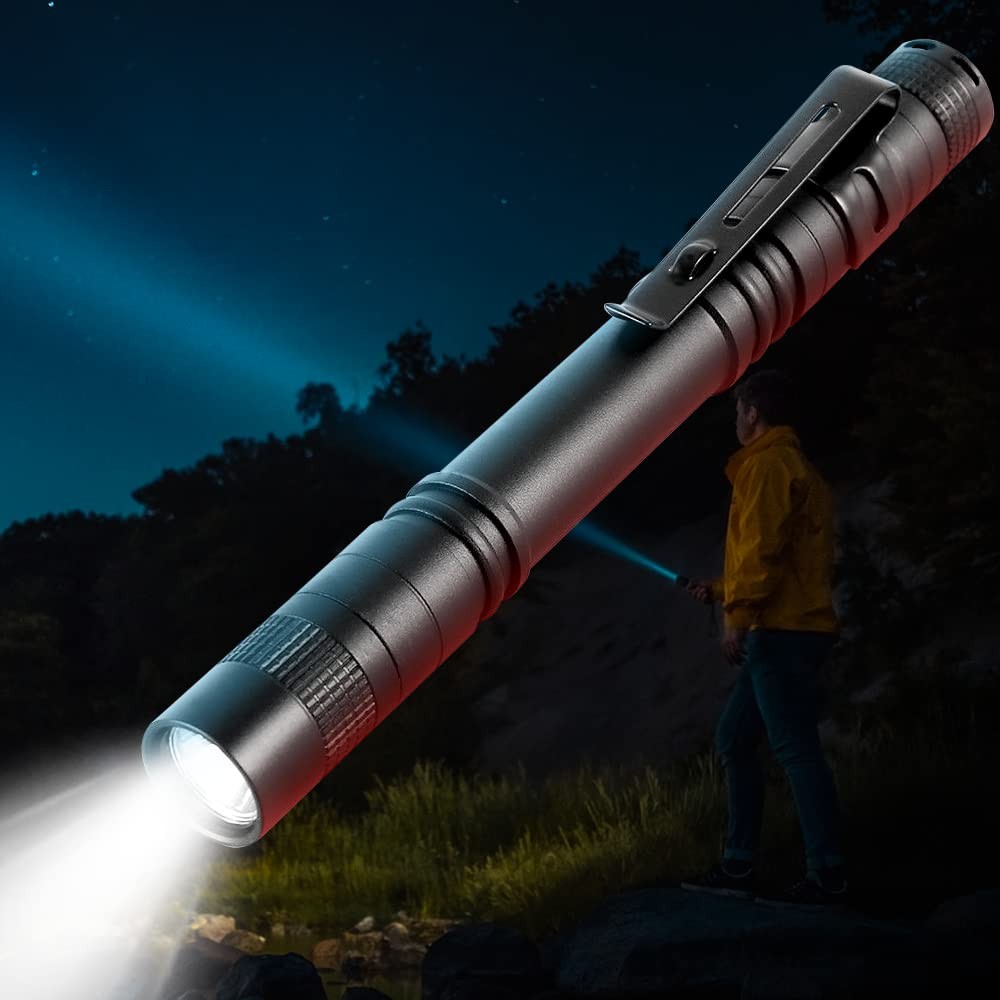 LED Mini Small Flashlight, 500 Lumens Pocket Pen Flashlight, Portable Pen Lig...