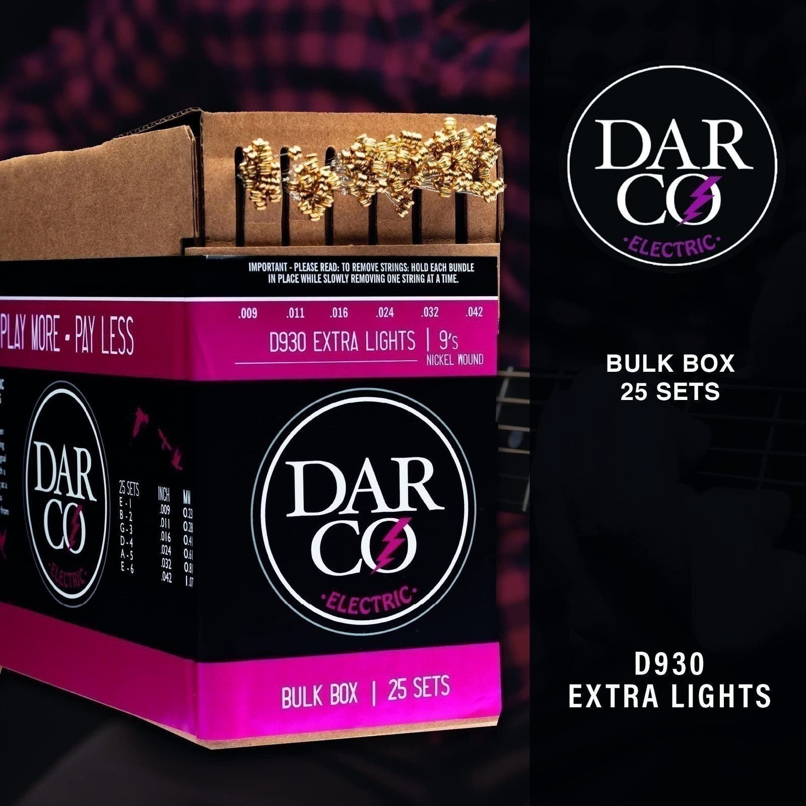 Darco Electric, Extra Light, 25 set BULK BOX