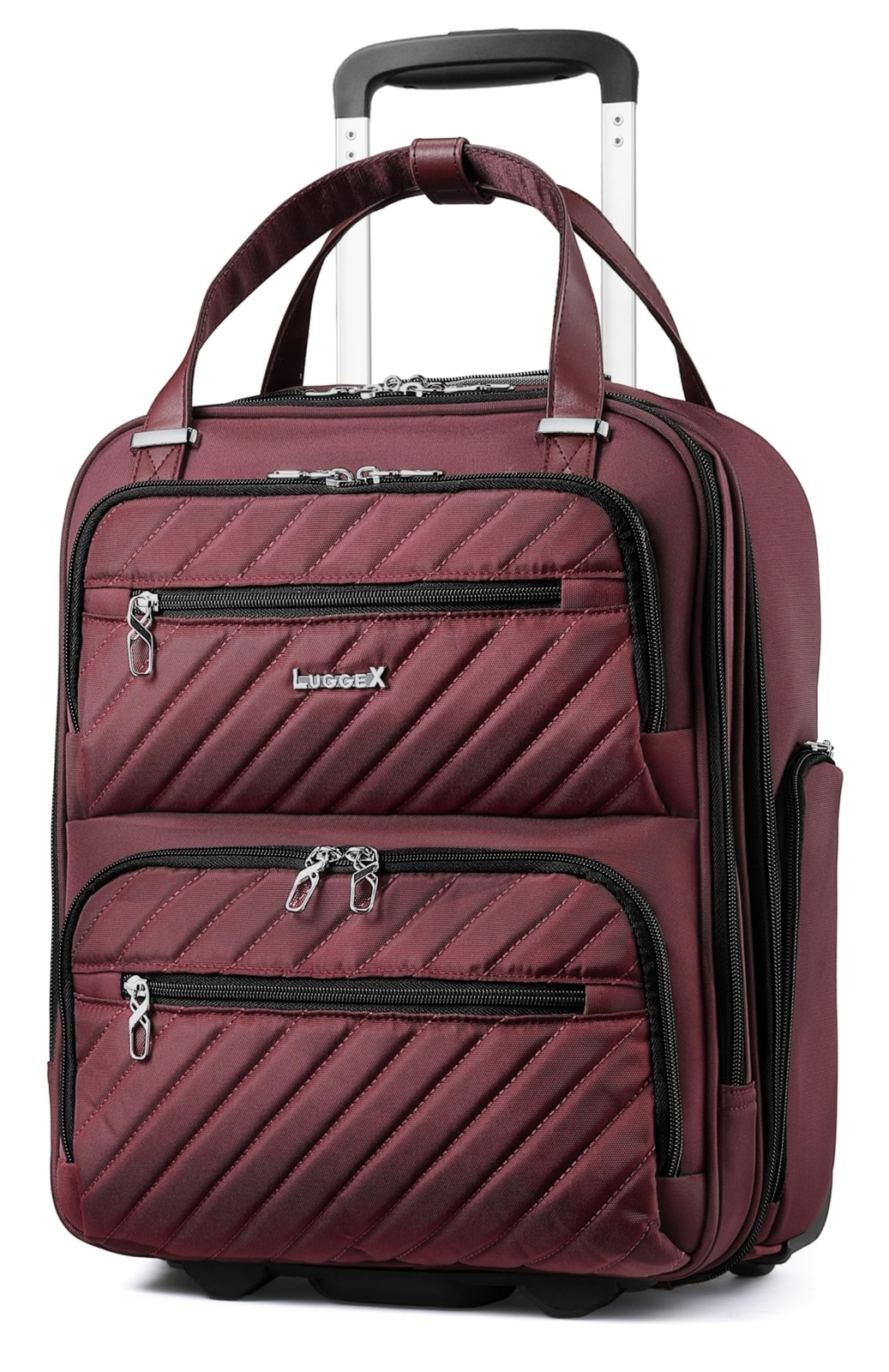 LUGGEX Underseat Carry On Luggage with Wheels, Stylish Lightweight Under Seat...