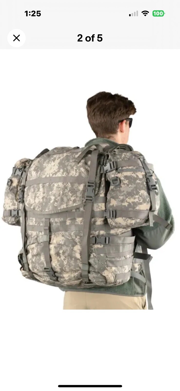 USGI Molle ACU Digital Camouflage Complete Rucksack System. NWOT