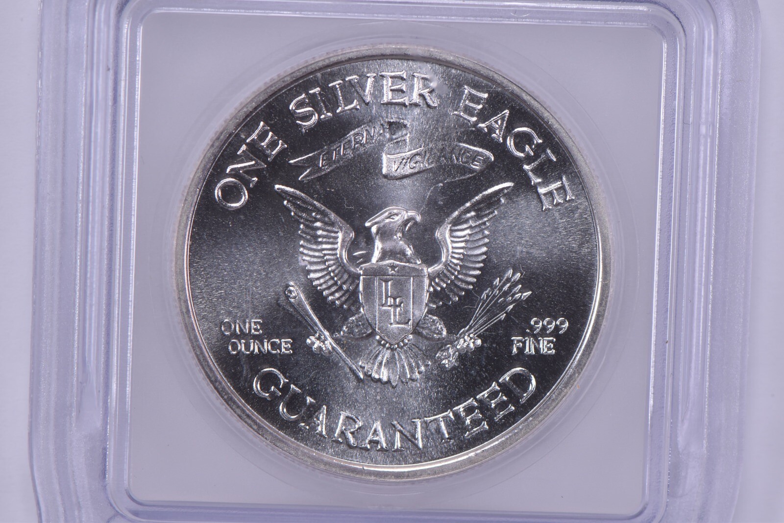 1983 Liberty Lobby "Silver Eagle" Silver Art Round MS69 ICG