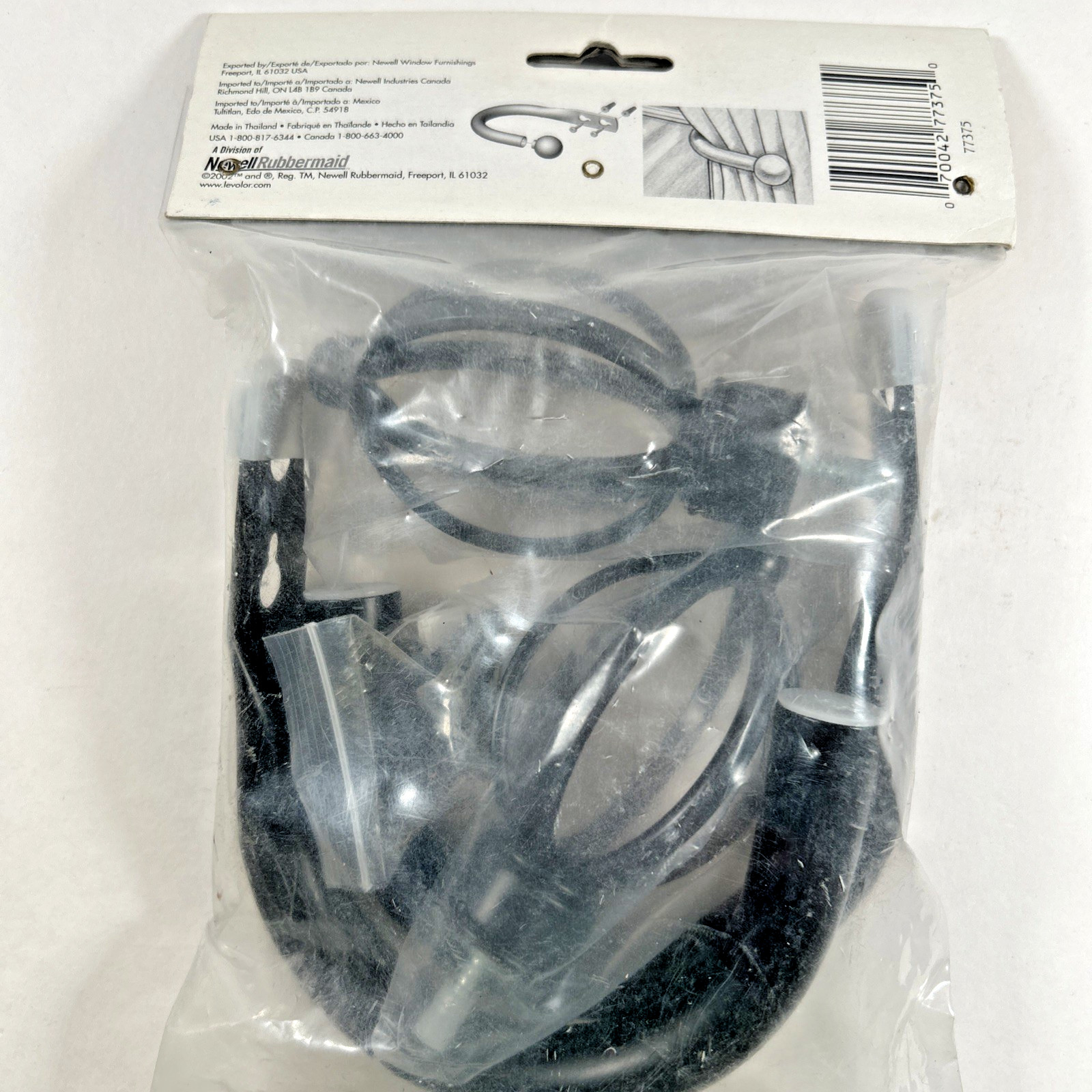 Levolor Decorative Holdbacks 2 Pack Black with Finials #77375