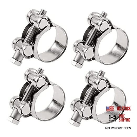 T-Bolt Hose Clamps, Adjust Tube Clamps 304 Stainless Steel Heavy Duty 23-25mm