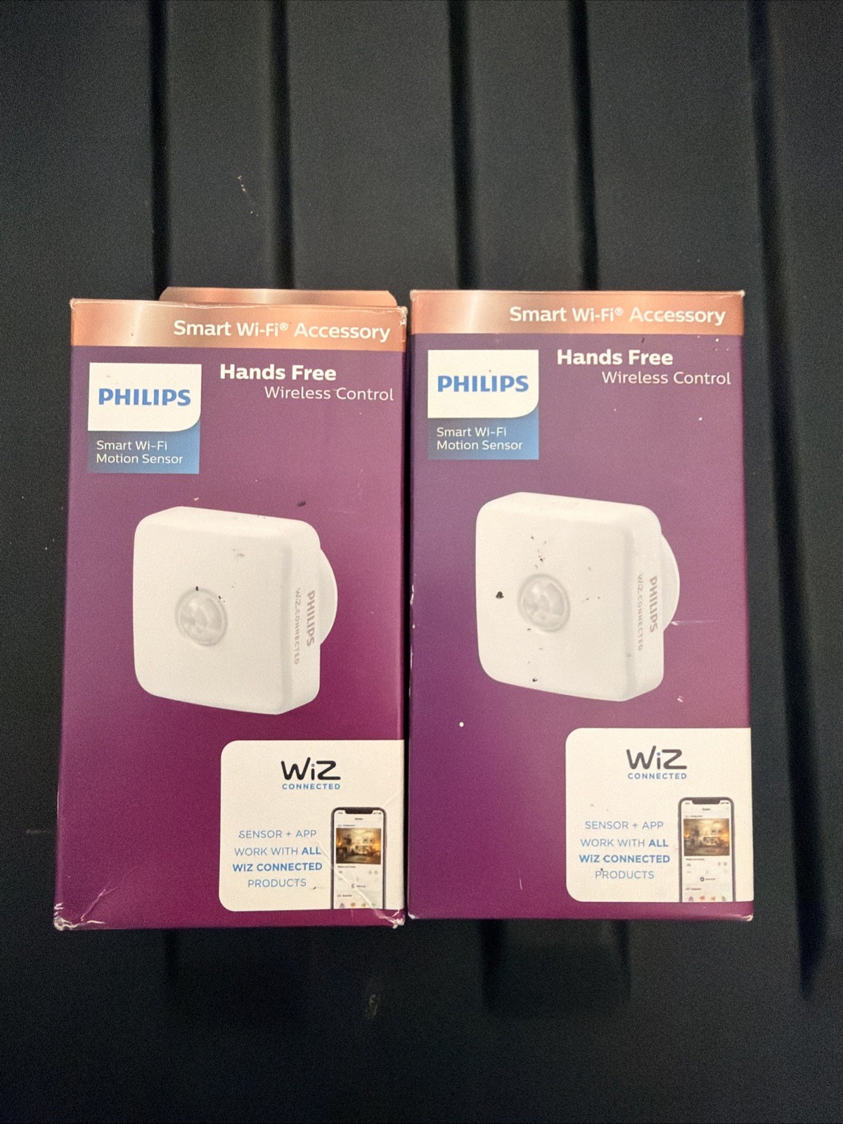 2X NEW - Philips WiZ Motion Sensor Hands Free Wireless Control Smart Wi-Fi