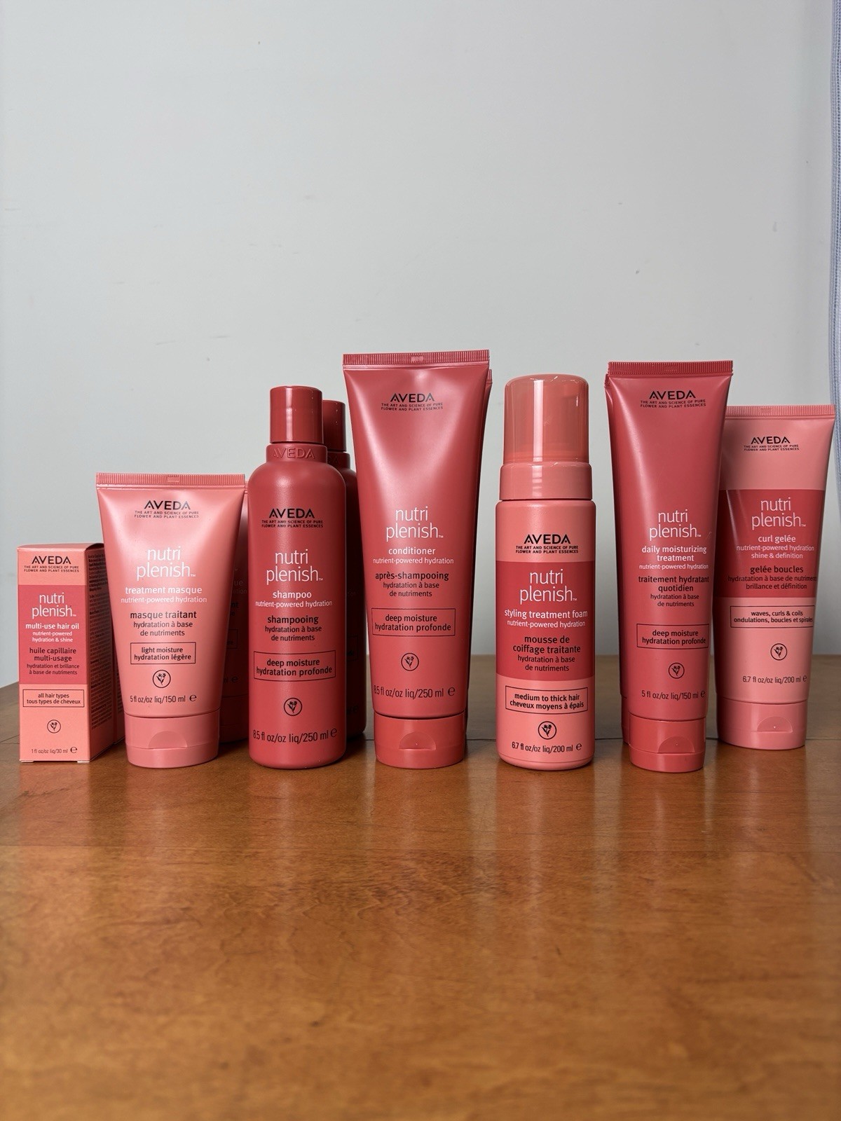 NEW Aveda Nutriplenish Hair Care Bundle 15 Pc Shampoo Conditioner Treatments