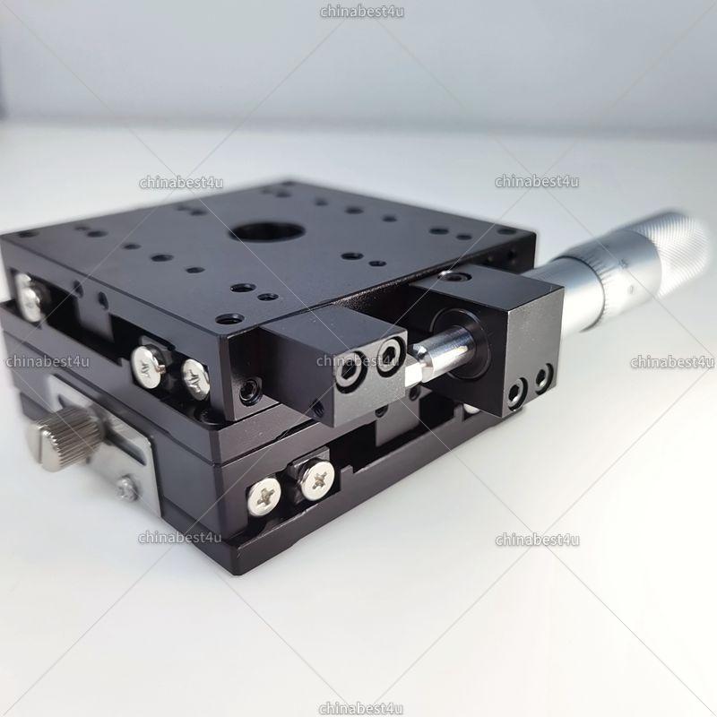 XY Manual Tuning Roller Linear Stage 80*80*40mm Micrometer Fine Tuning Platform
