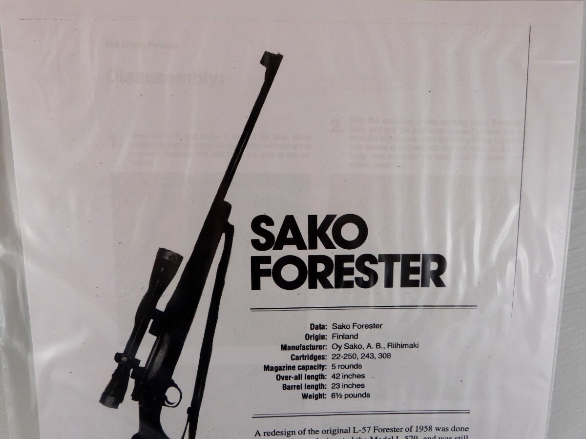 SAKO FOESTER RIFLE BREAK DOWN INSTRUCTION KIT