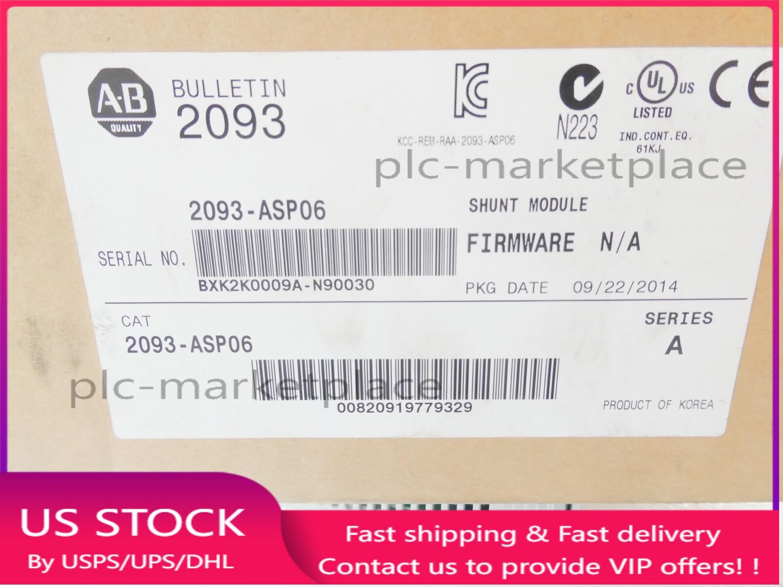New AB 2093-ASP06 Free Shipping New in Box New Factory Sealed PLC US