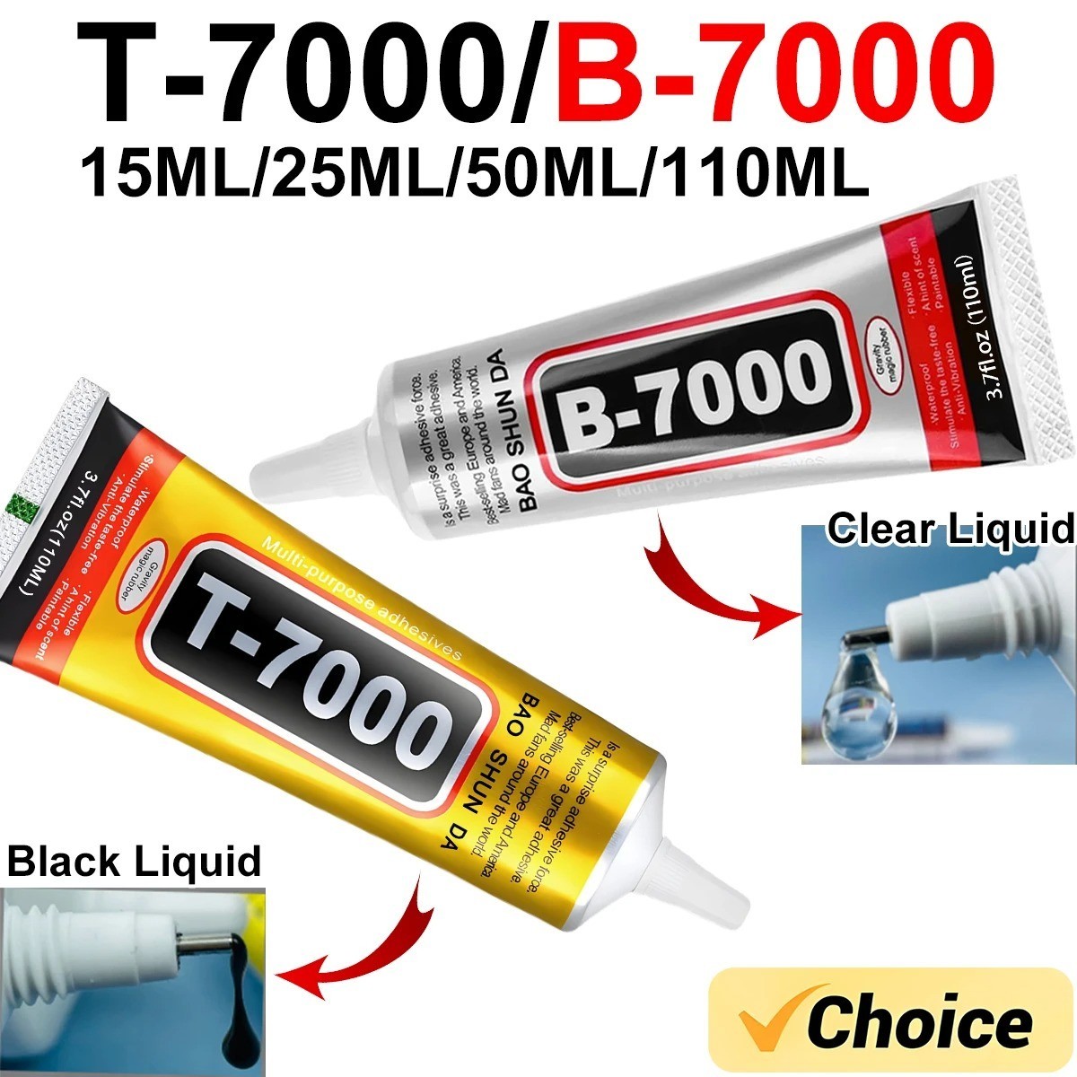 B7000 T7000 Phone Repair Glue Adhesive Battery Cover Screen Frame 15-110ML