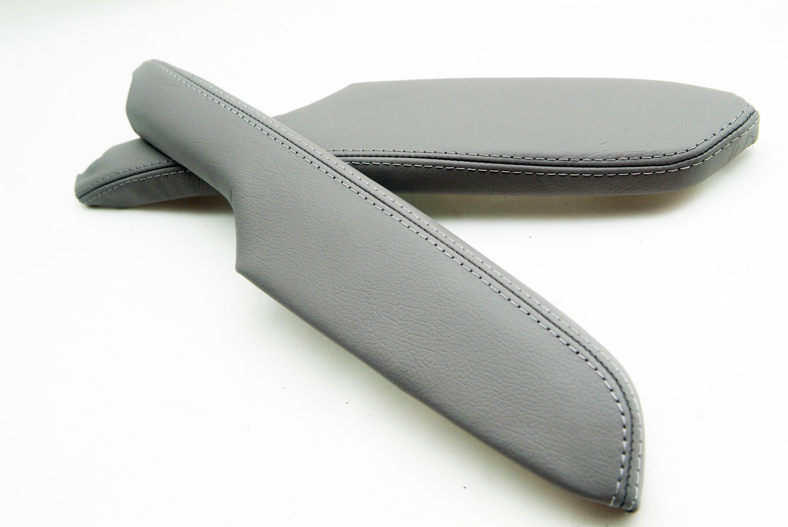 Door Panels Armrest Synthetic Leather Cover for Honda Civic 06-11 Sedan Gray