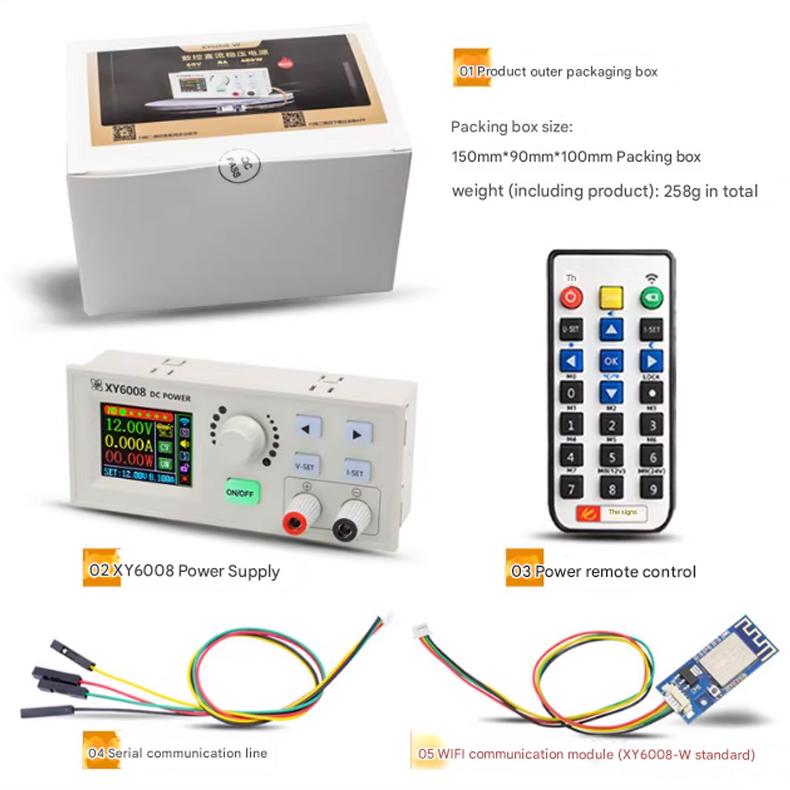 XY6020-W Digital Adjustable DC Regulated Power Supply Constant Voltage & CurrenH