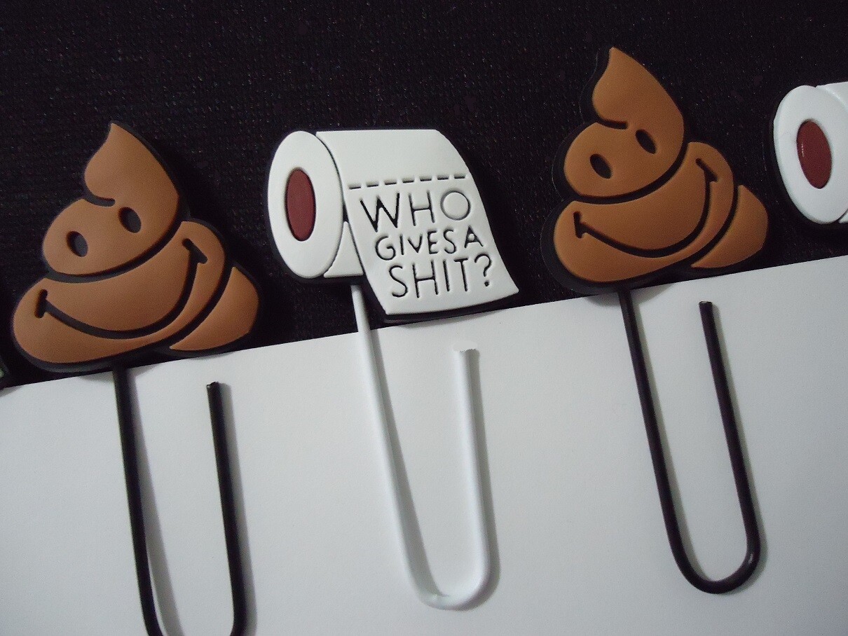 Emoji Paper Clips & Toilet Paper Paper Clips Emoji Poop Accessories