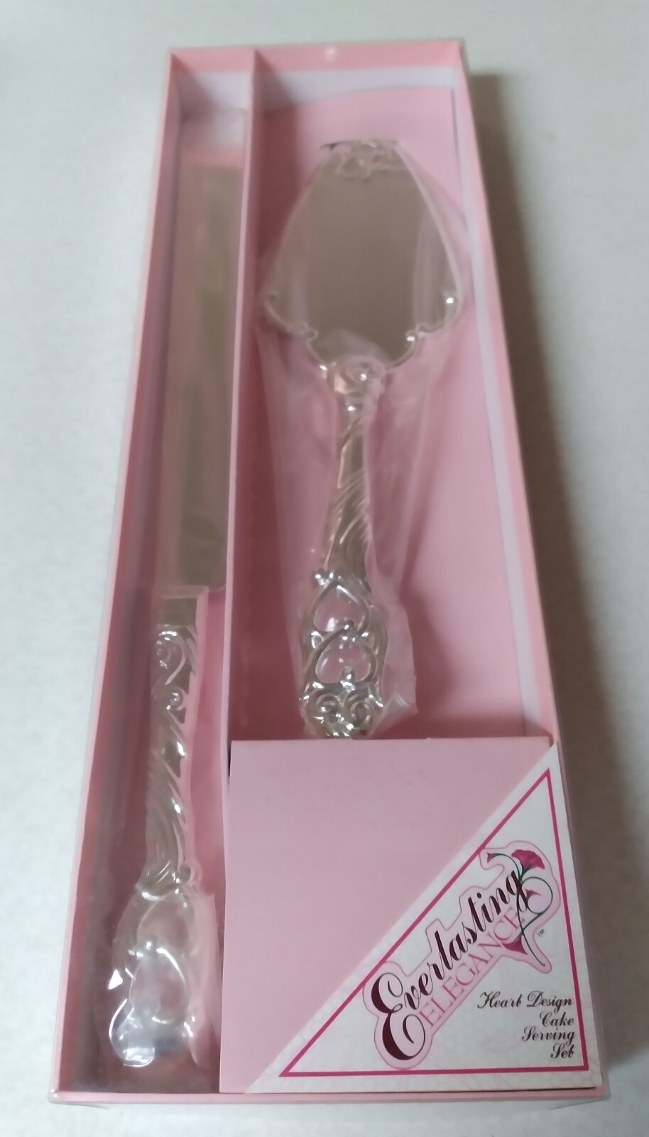 New 2 Hearts Entwined Wedding Cake Server Set Knife & by Everlasting Elegance