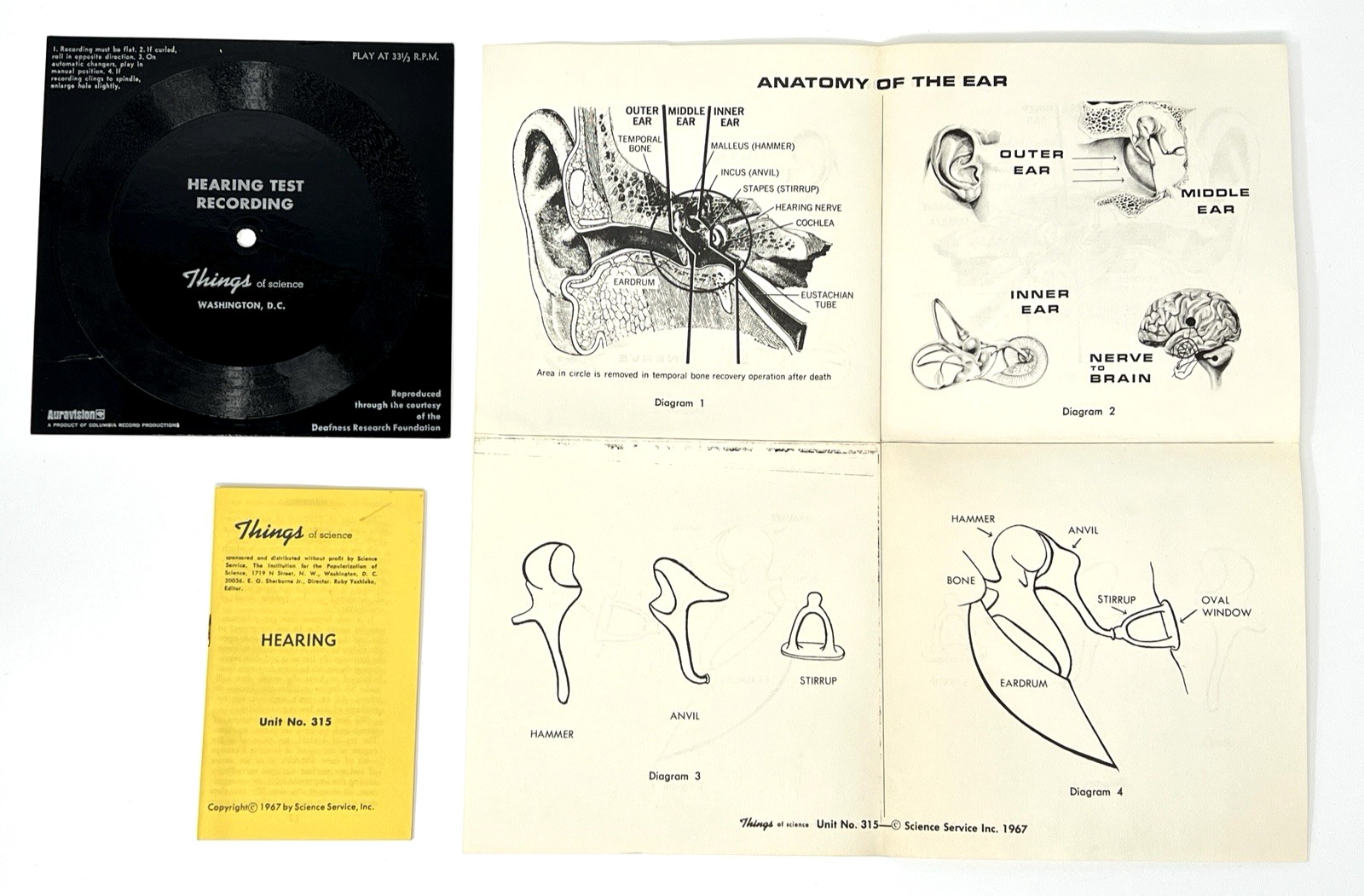 Vintage 8 THINGS OF SCIENCE Kits 1960-1968 Aerodynamics, Space Materials, Etc