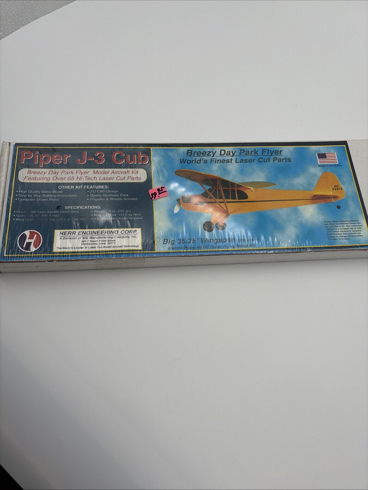 74. Herr Engineering Corp - J3 Cub “Breezy Day Park Flyer” RC Kit NIB